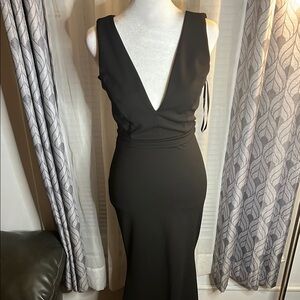 Windsor Elegant Black Backless Dress